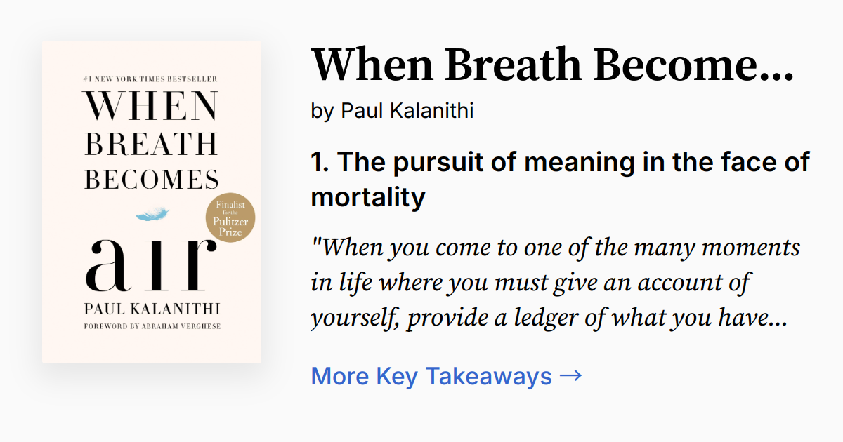 Cover of When Breath Becomes Air