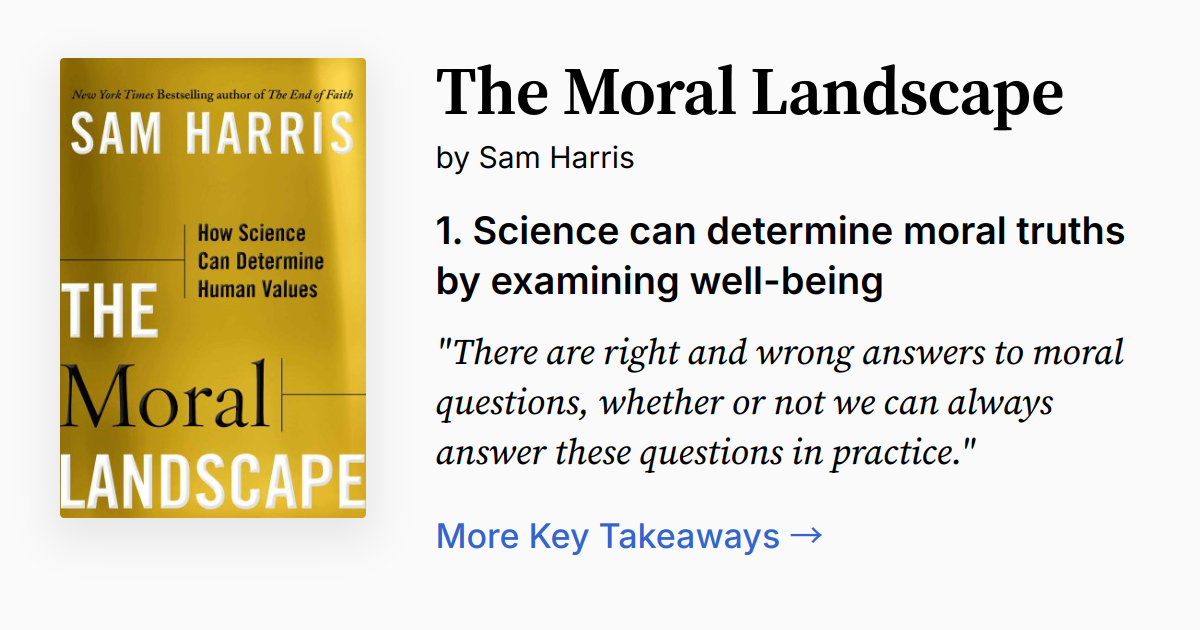 Cover of The Moral Landscape