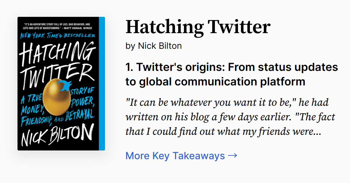 Cover of Hatching Twitter
