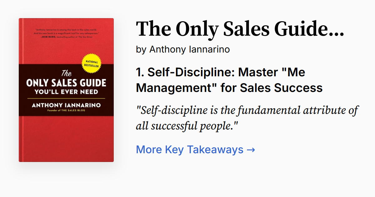 The Only Sales Guide You'll Ever Need | Summary, Audio, Quotes, FAQ