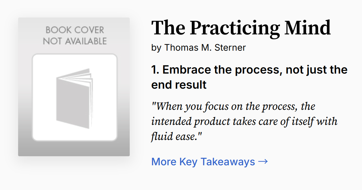 The Practicing Mind | Summary, Quotes, FAQ, Audio