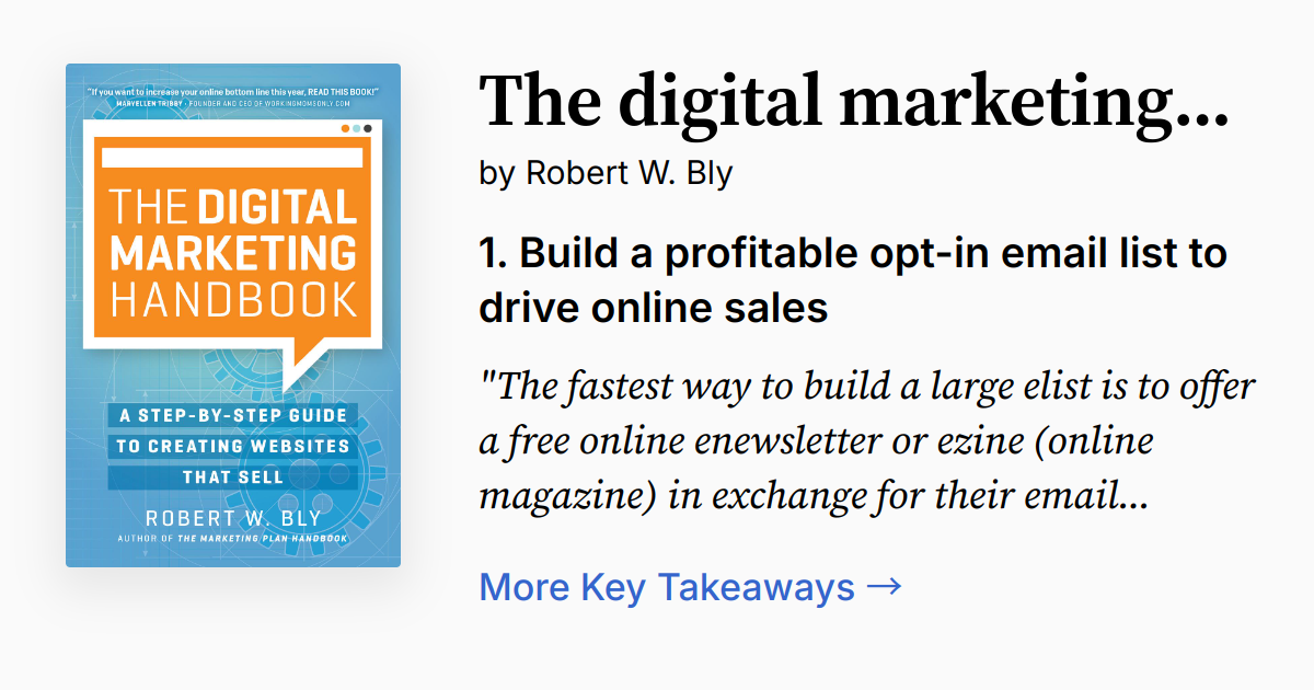 The Digital Marketing Handbook | Summary, Audio, Quotes