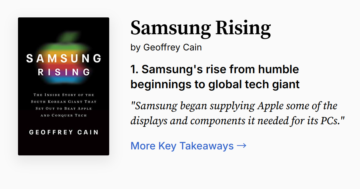 Samsung Rising Samsung Rising by Geoffrey Cain | Summary, Audio, Quotes, FAQ