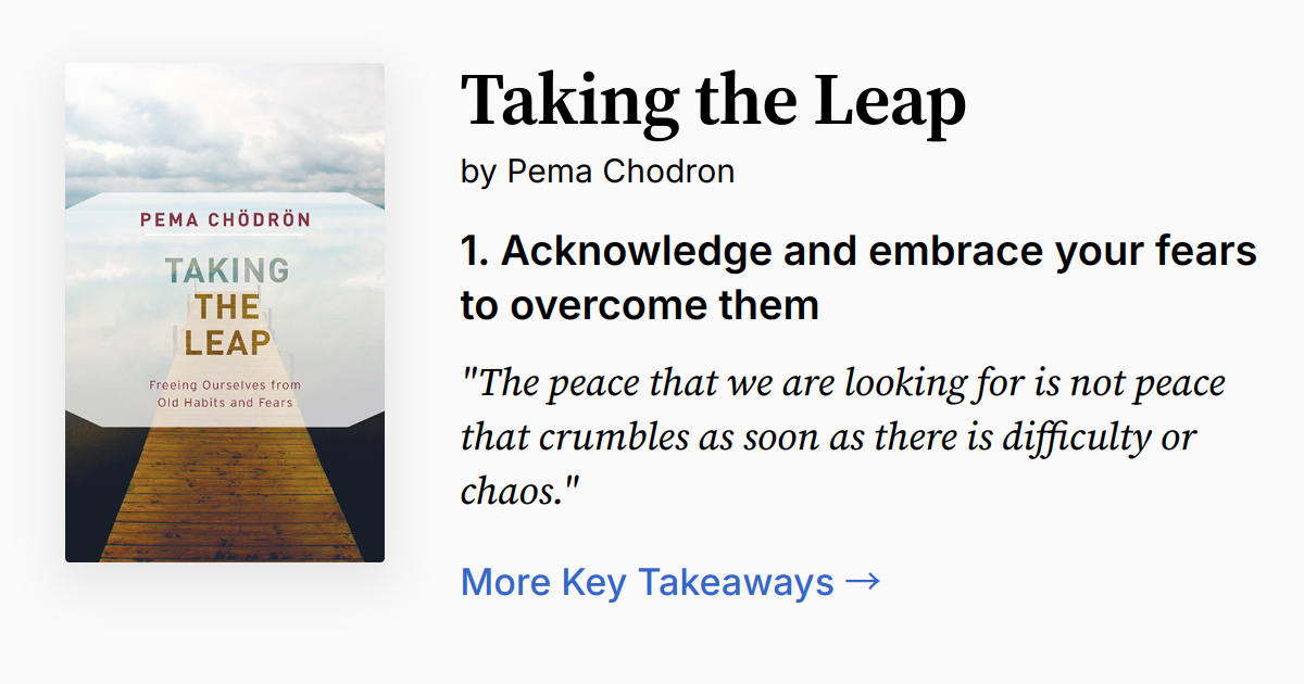 Taking the Leap Book Summary and Quotes