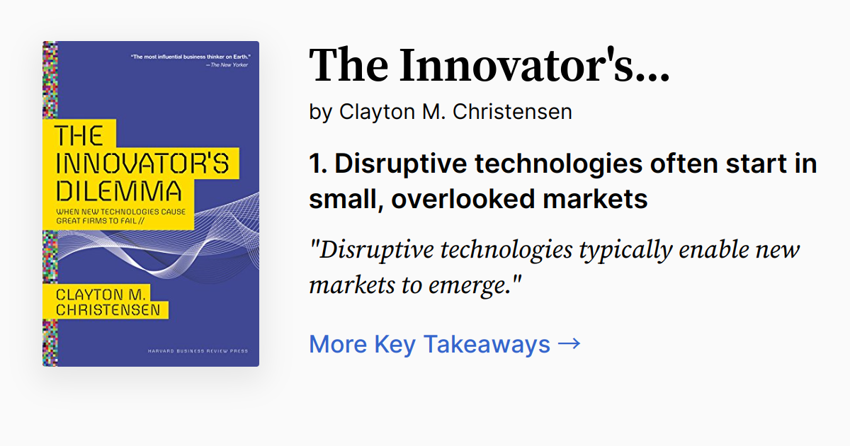 Cover of The Innovator's Dilemma