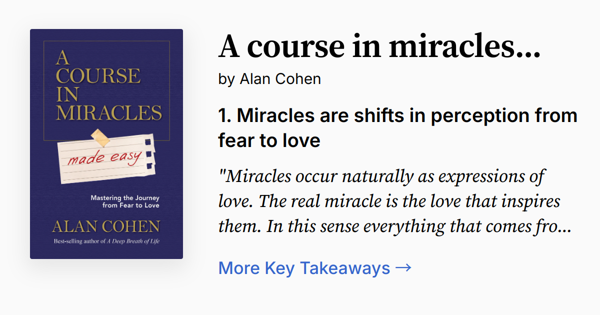 Cover of A Course in Miracles Made Easy