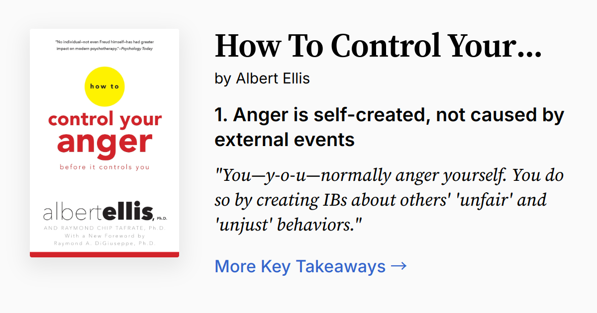 How To Control Your Anger Before It Controls You | Summary, Audio ...