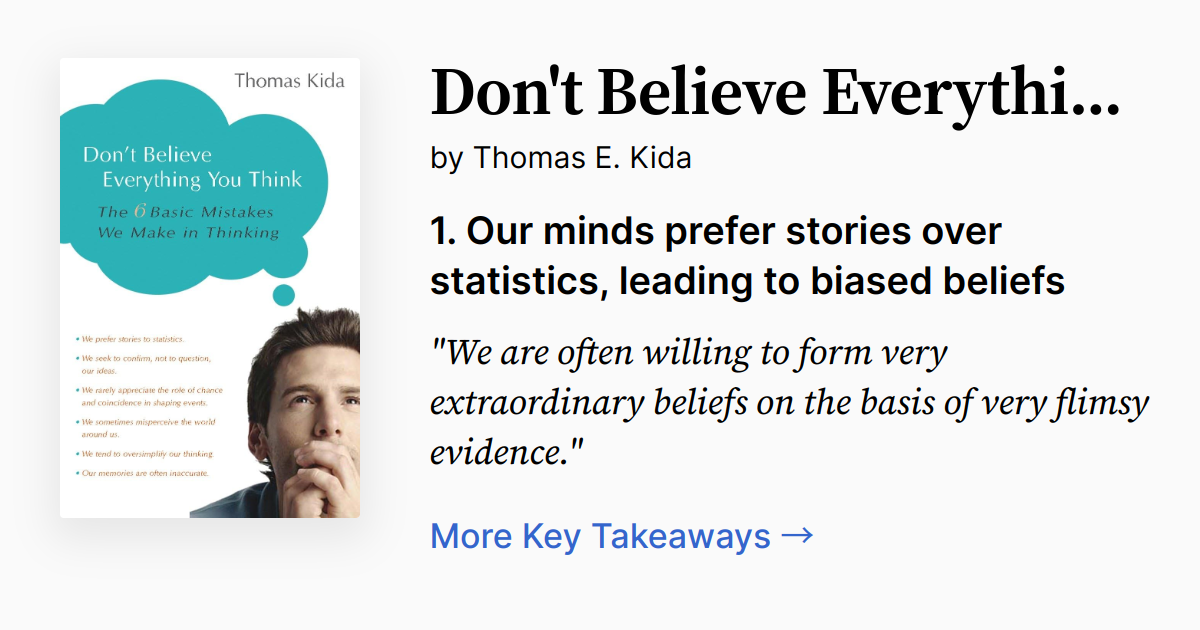 Don't Believe Everything You Think Summary, Audio, Quotes, FAQ