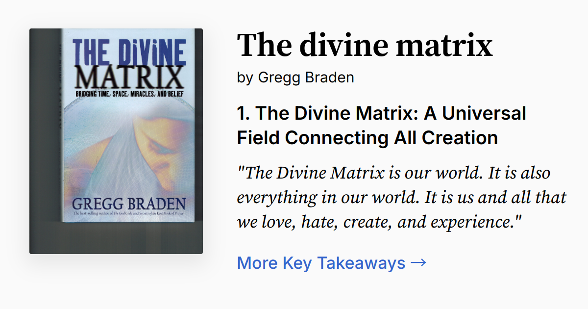 The Divine Matrix | Summary, Audio, Quotes, FAQ