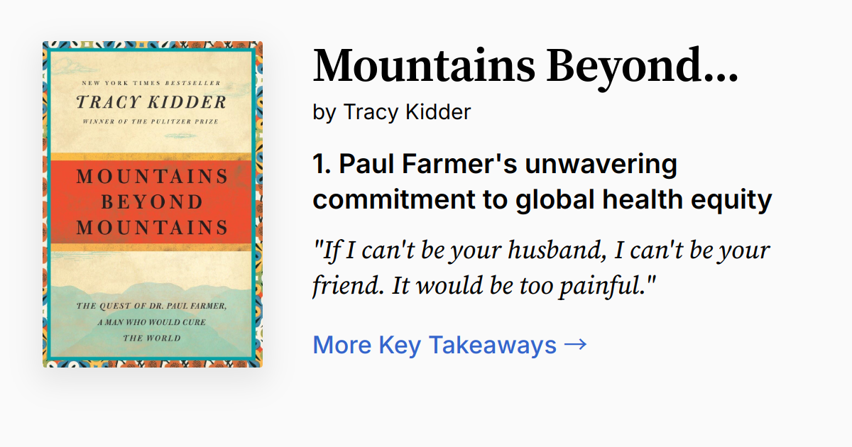 Cover of Mountains Beyond Mountains