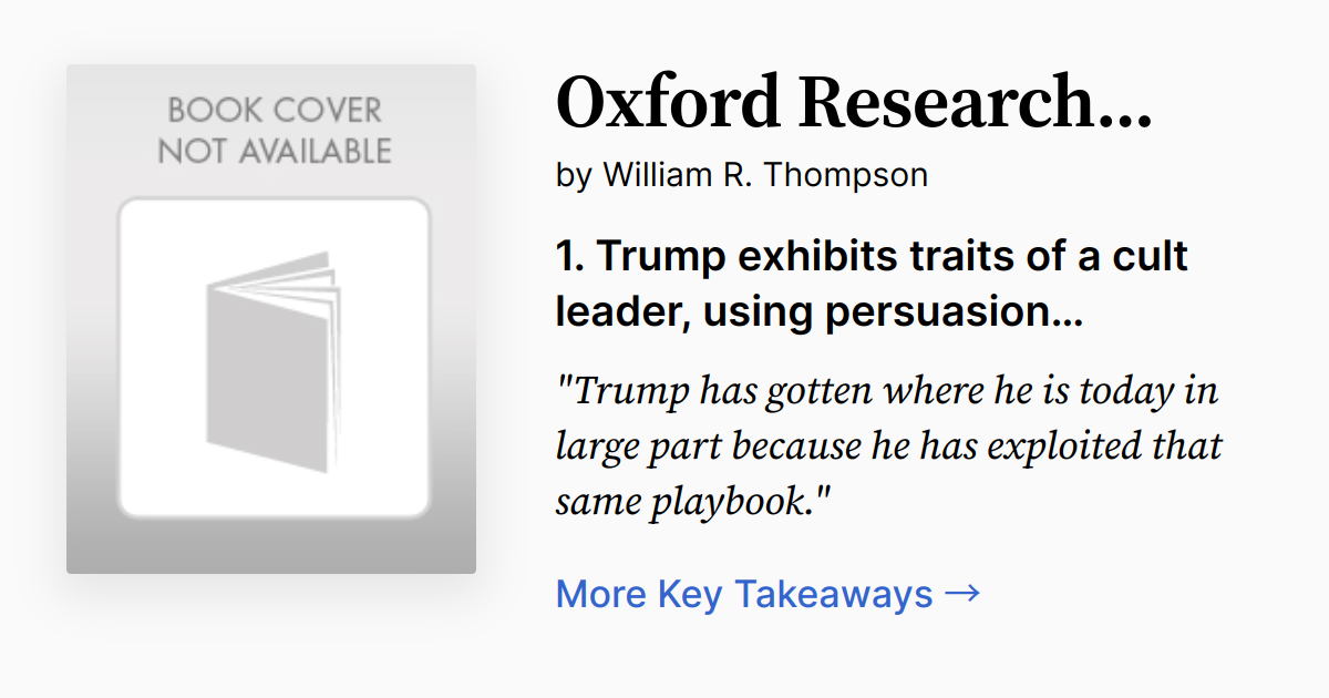 Cover of The Cult of Trump