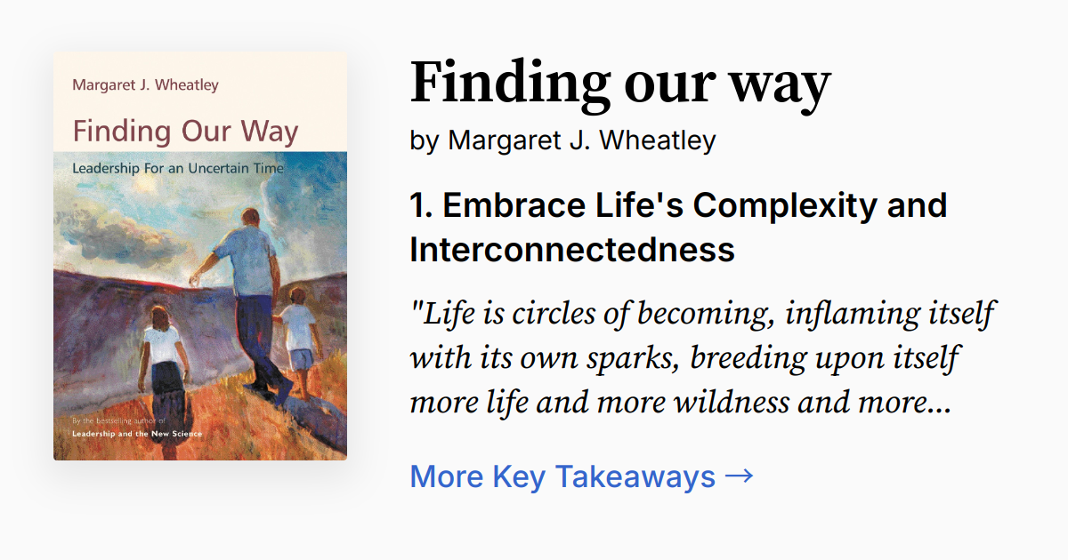 Finding Our Way | Summary, Audio, Quotes