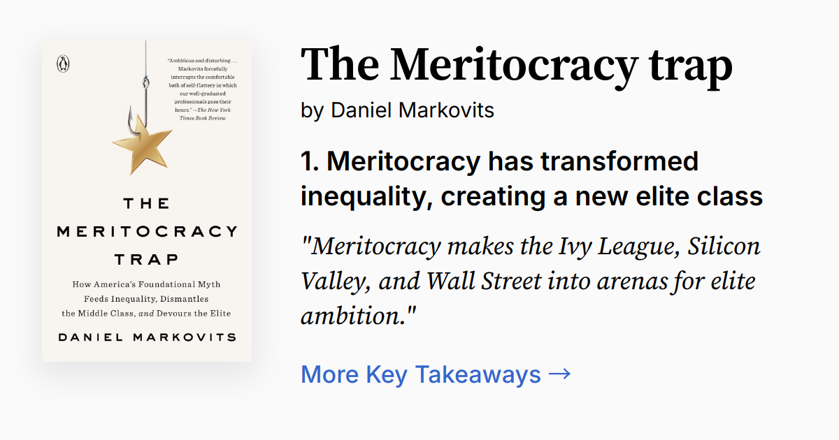 Cover of The Meritocracy Trap
