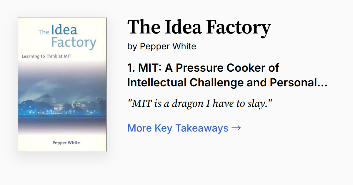 The Idea Factory | Summary, Audio, Quotes, FAQ