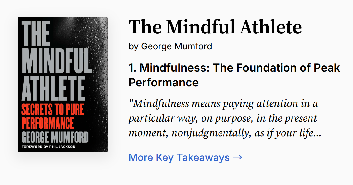 Cover of The Mindful Athlete