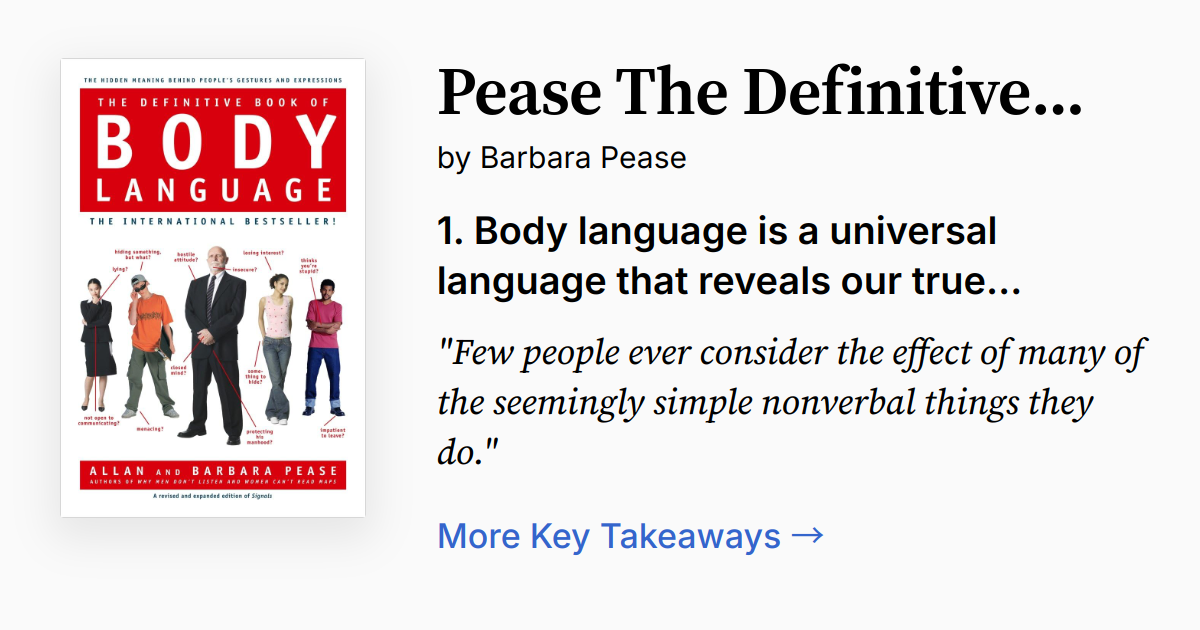 Cover of The Definitive Book of Body Language