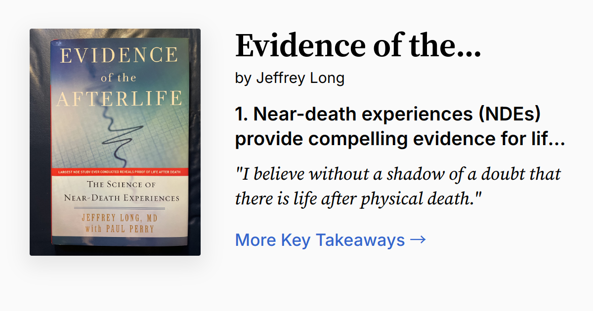 Cover of Evidence of the Afterlife