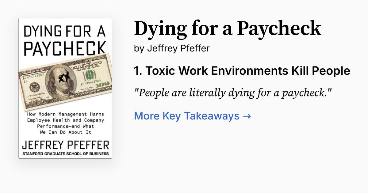 Dying for a Paycheck Summary, Audio, Quotes, FAQ