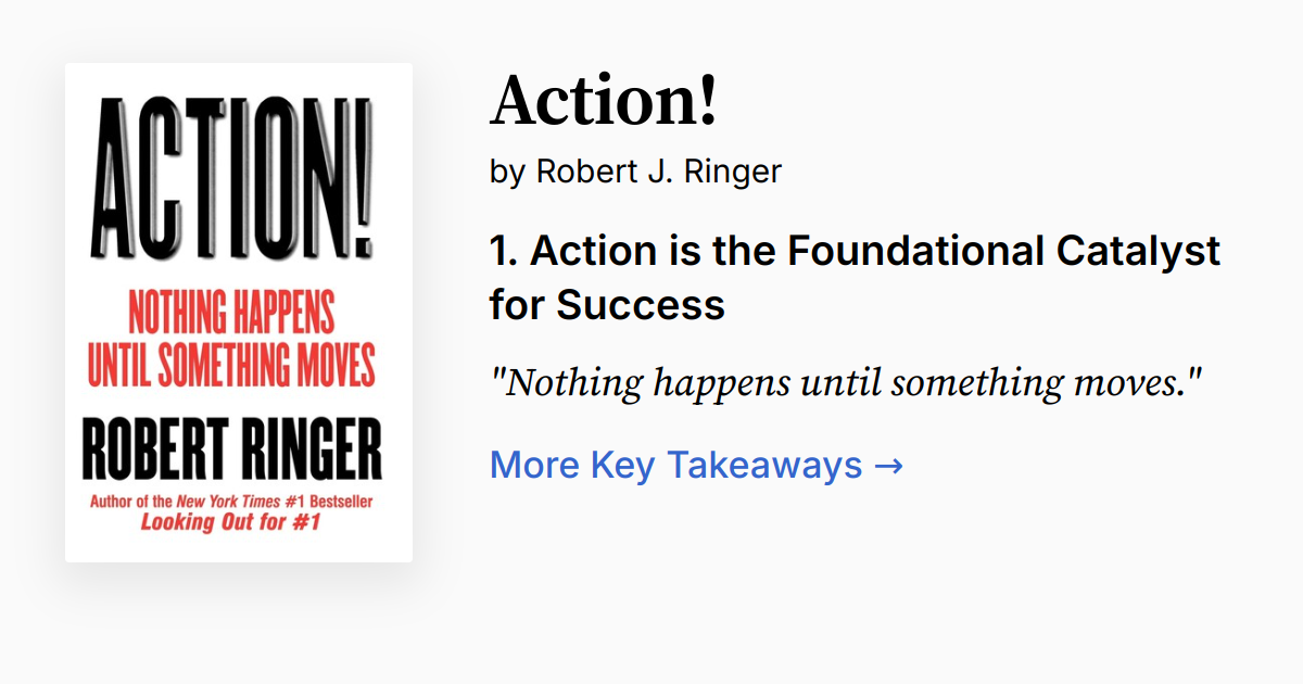 Action! by Robert J. Ringer | Summary, Quotes, Audio