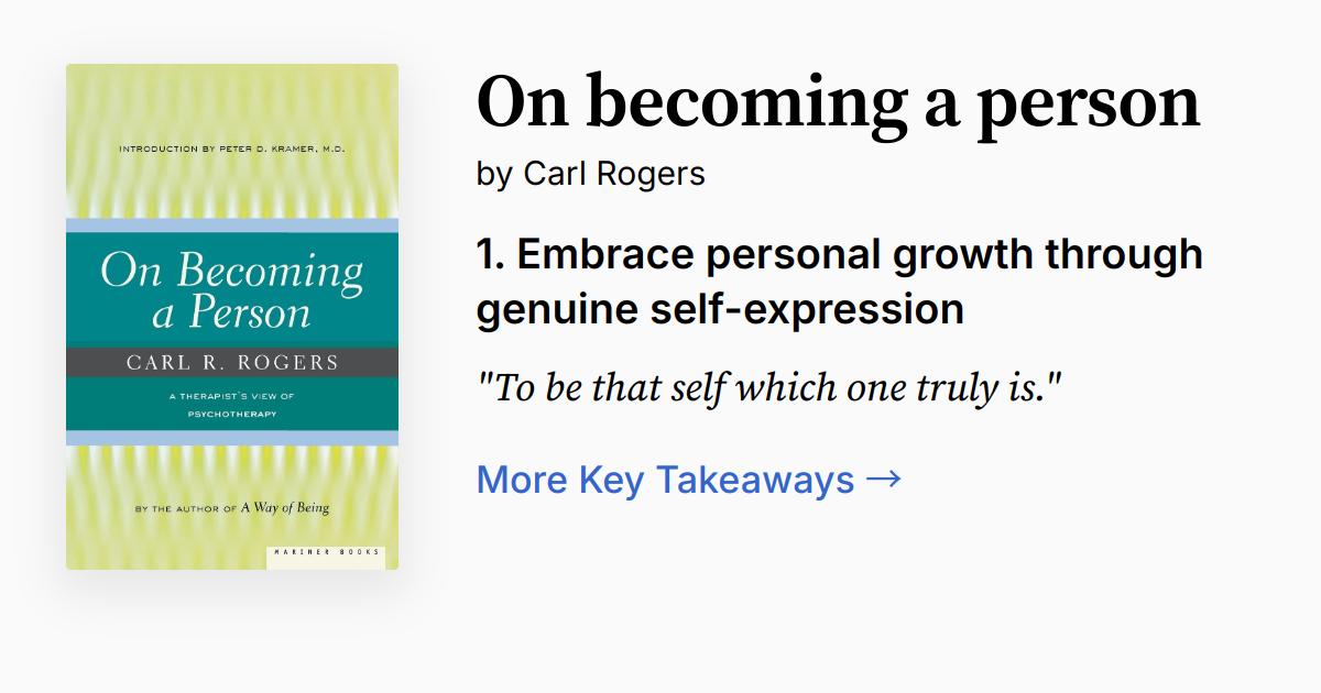 Cover of On Becoming a Person