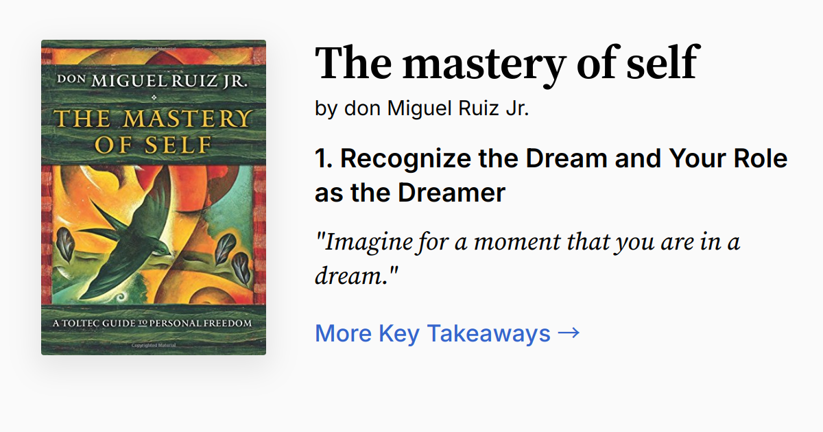 Cover of The Mastery of Self