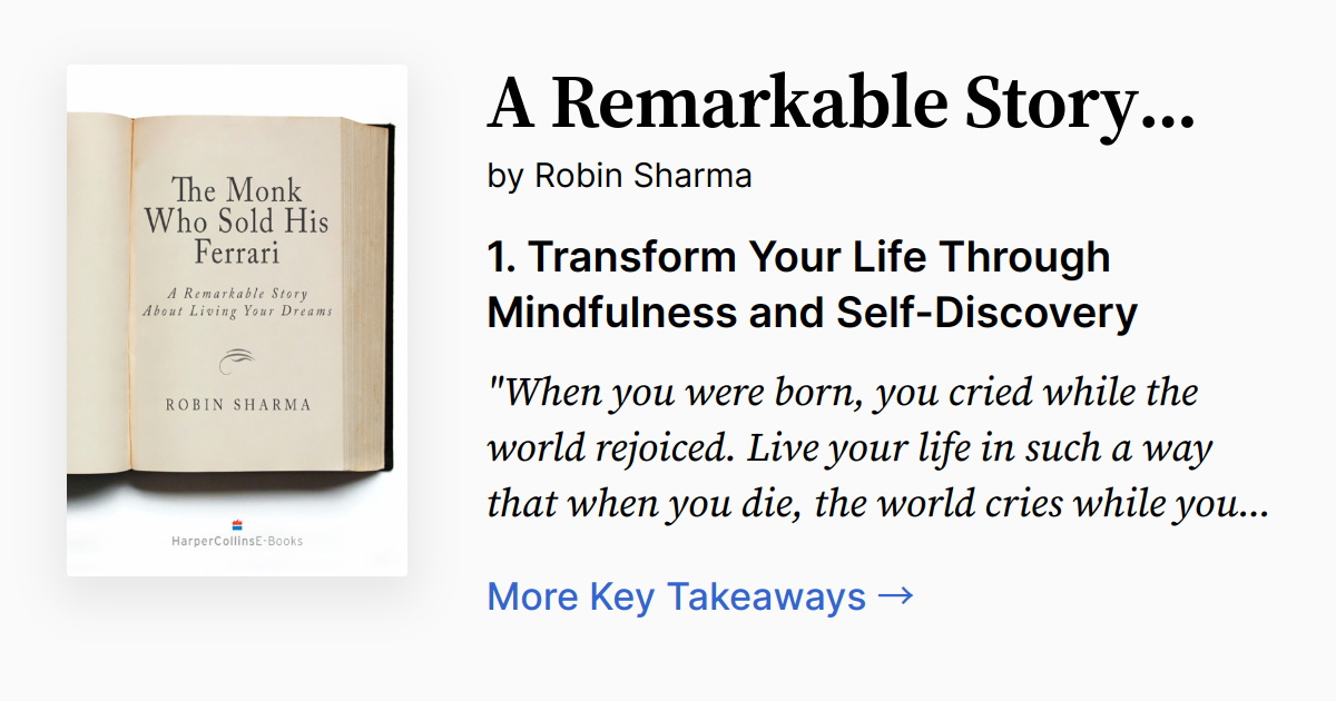 Cover of The Monk Who Sold His Ferrari