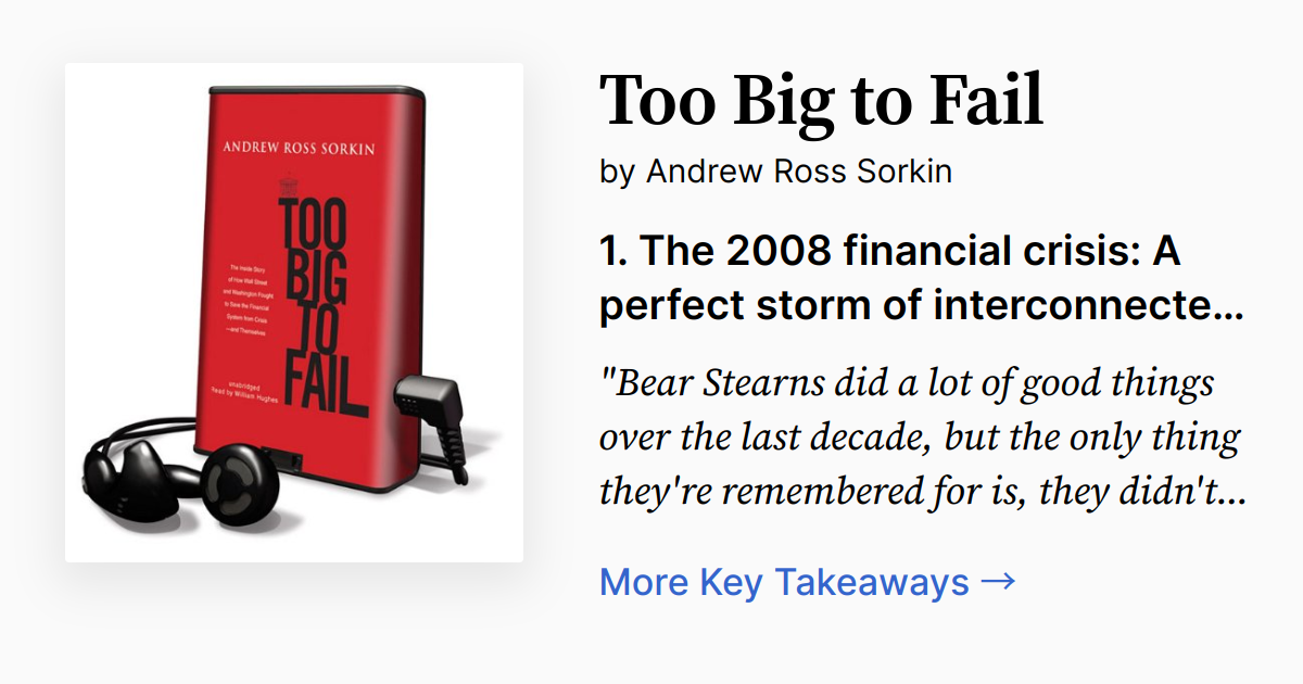Cover of Too Big to Fail