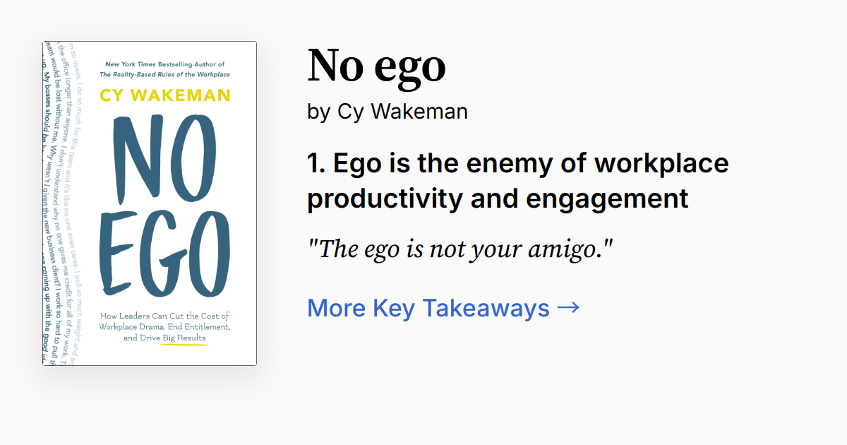 No Ego by Cy Wakeman | Summary, Audio, Quotes, FAQ