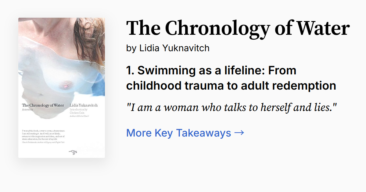 Cover of The Chronology of Water