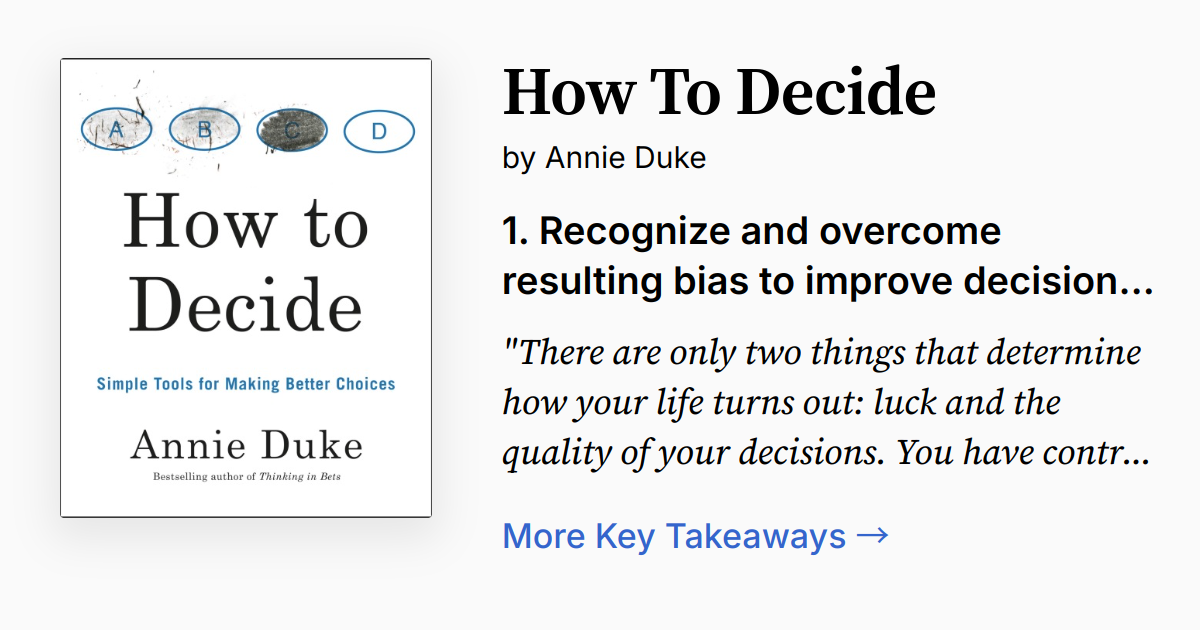 Cover of How to Decide