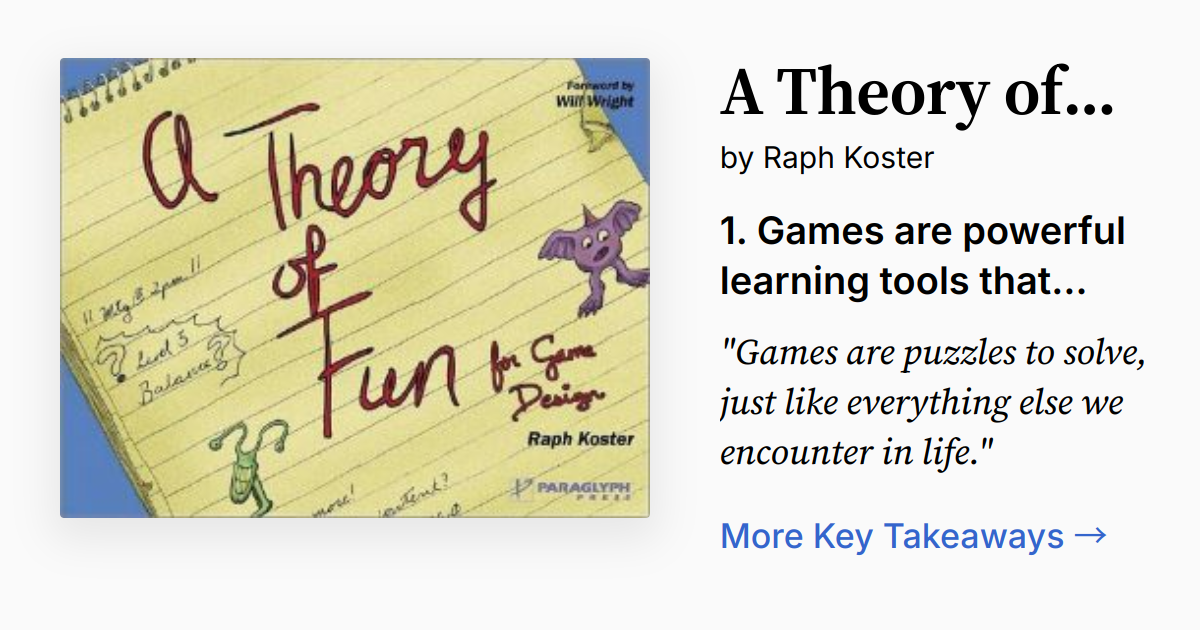 A Theory Of Fun For Game Design | Summary, Audio, Quotes, FAQ