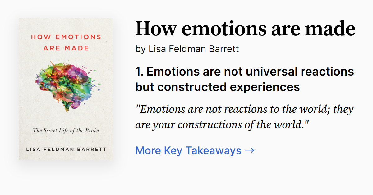 Cover of How Emotions Are Made