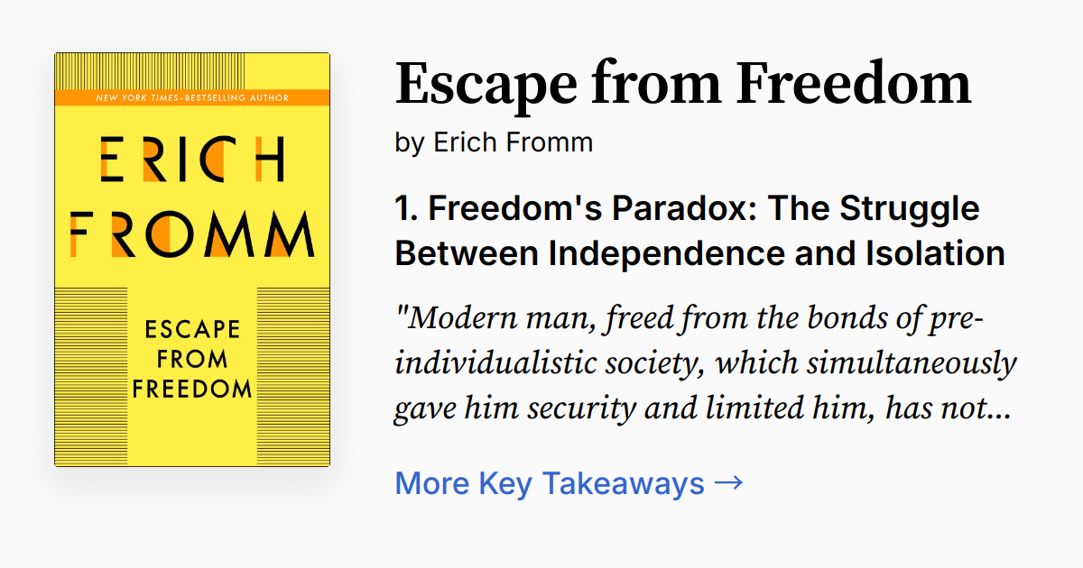 Cover of Escape from Freedom