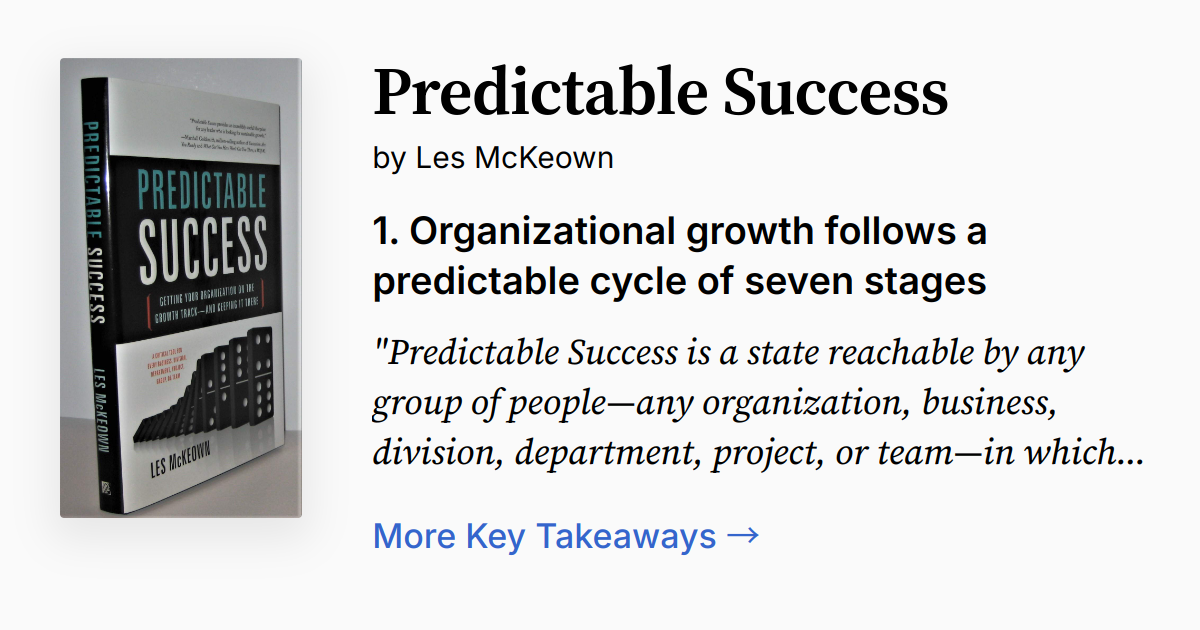 Predictable Success | Summary, Quotes, FAQ, Audio