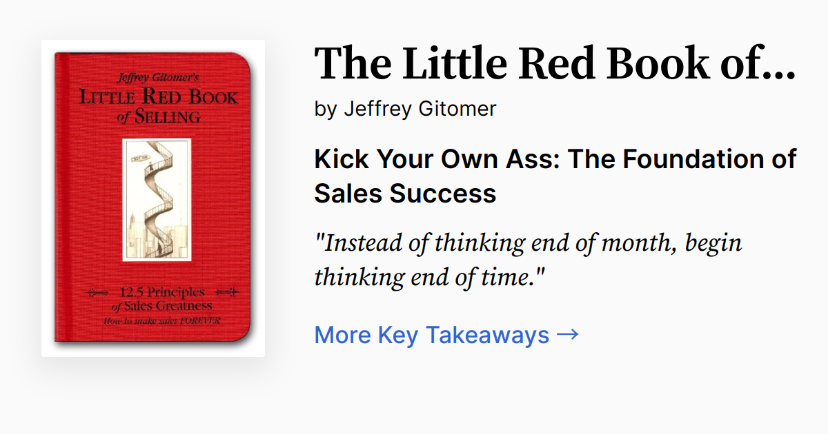 The Little Red Book of Selling | Summary, Audio, Quotes, FAQ