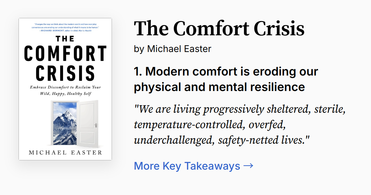 Cover of The Comfort Crisis