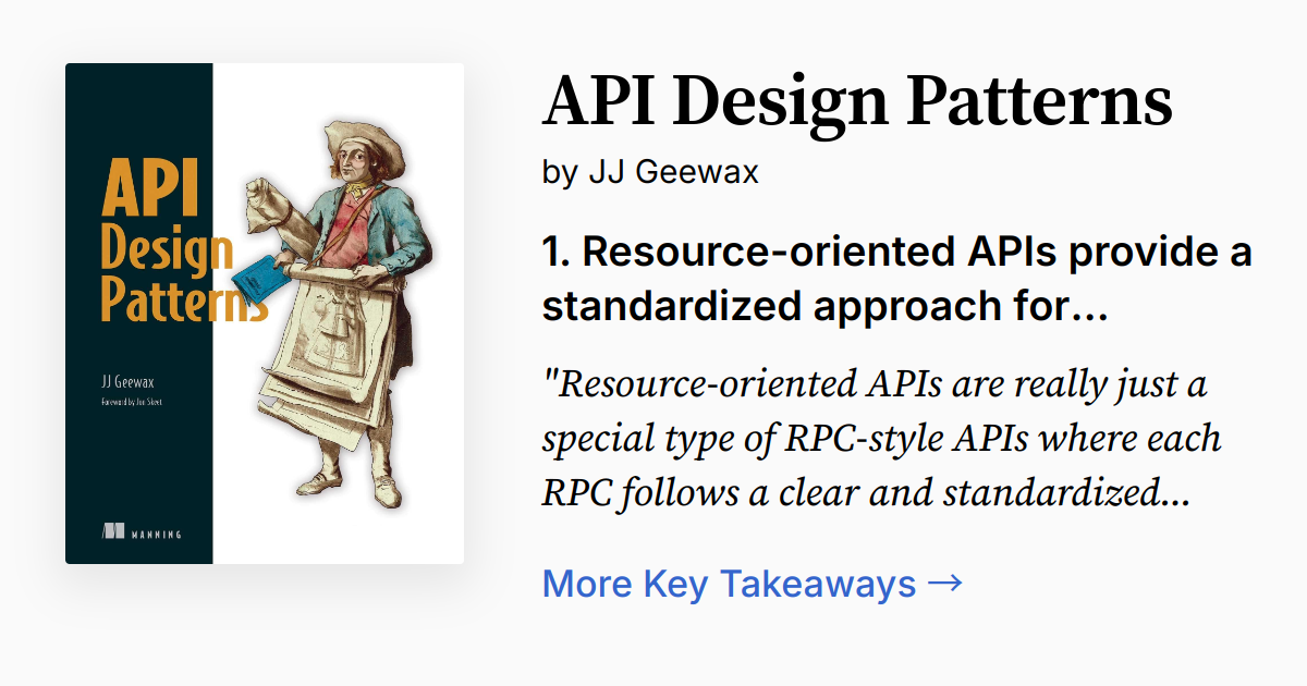 API Design Patterns | Summary, Quotes, FAQ, Audio