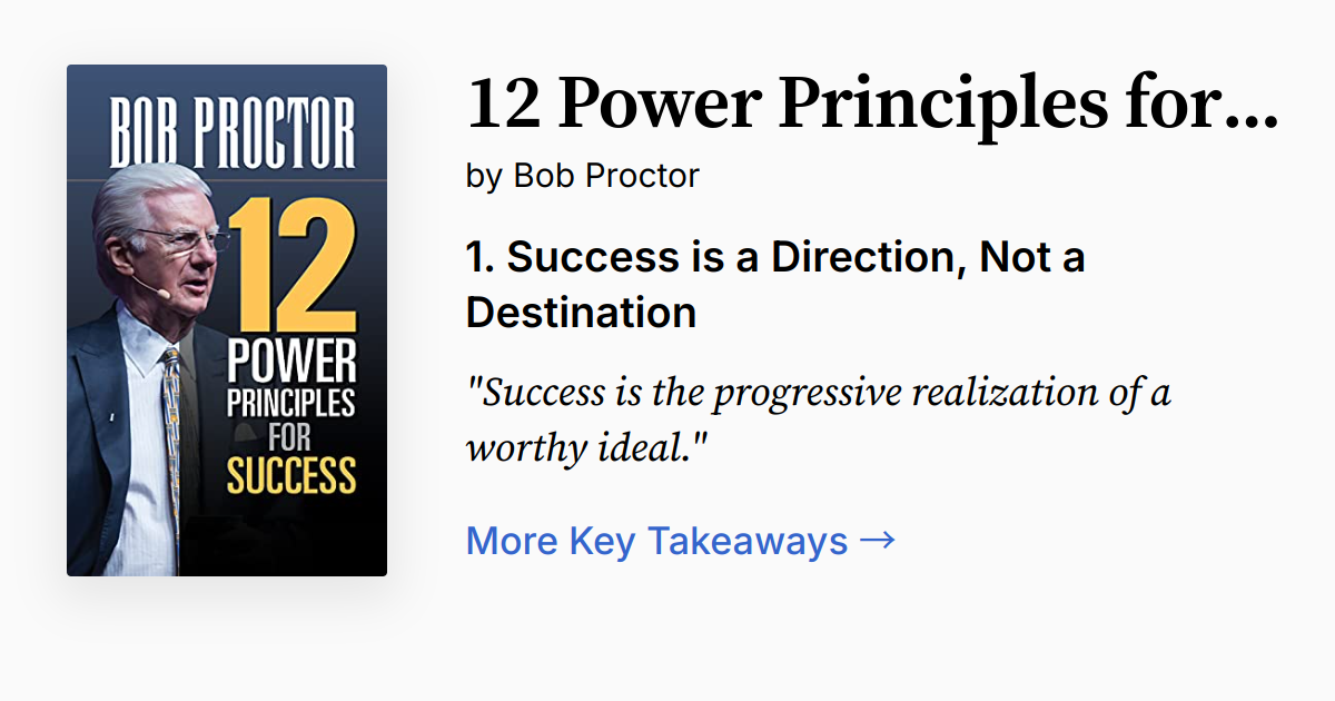 Cover of 12 Power Principles for Success