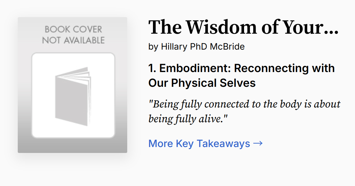The Wisdom of Your Body | Summary, Audio, Quotes, FAQ
