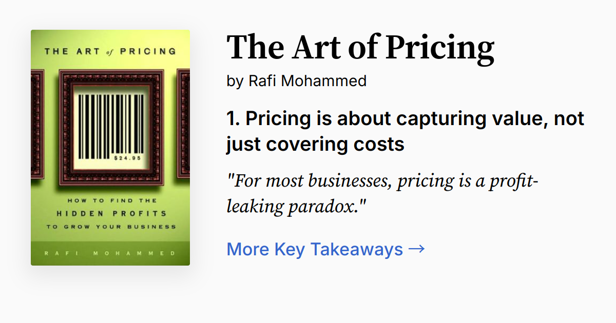 The Art of Pricing | Summary, Audio, Quotes, FAQ