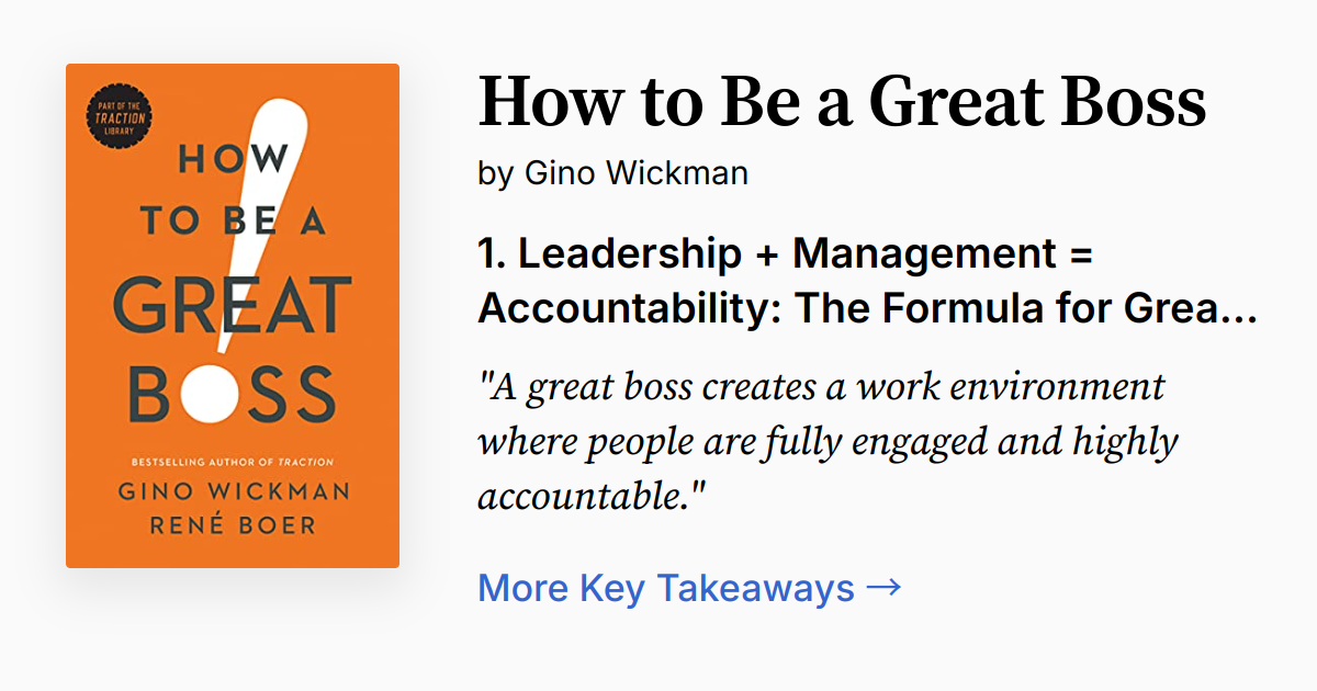 Cover of How to Be a Great Boss