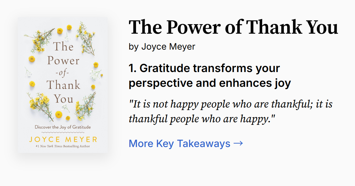 The Power of Thank You | Summary, Audio, Quotes, FAQ