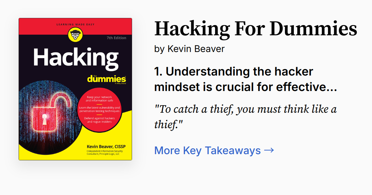 Hacking For Dummies | Resumen, Audio, Citas, Preguntas frecuentes