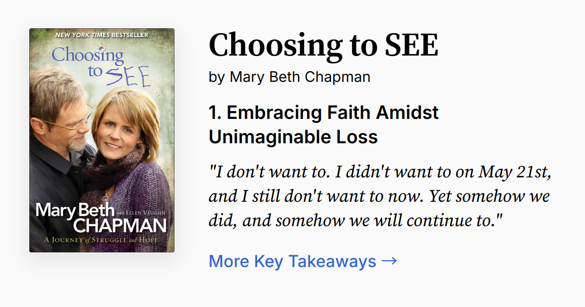 Selecting Seeing Choosing to SEE | Summary, Audio, Quotes, FAQ