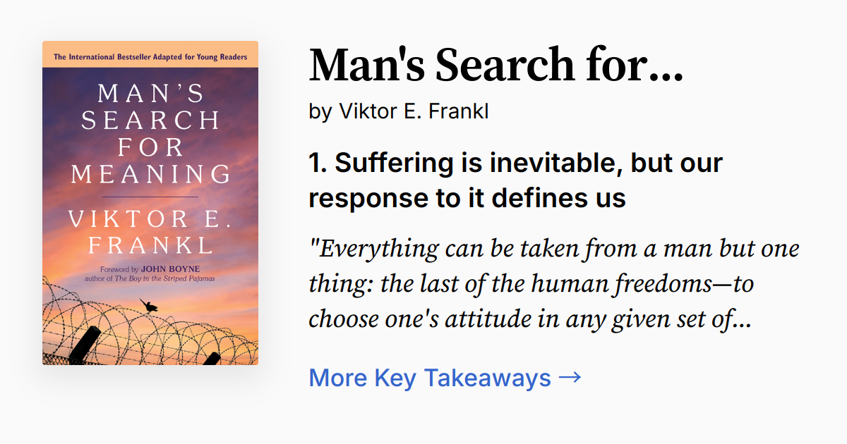 Cover of Man's Search for Meaning