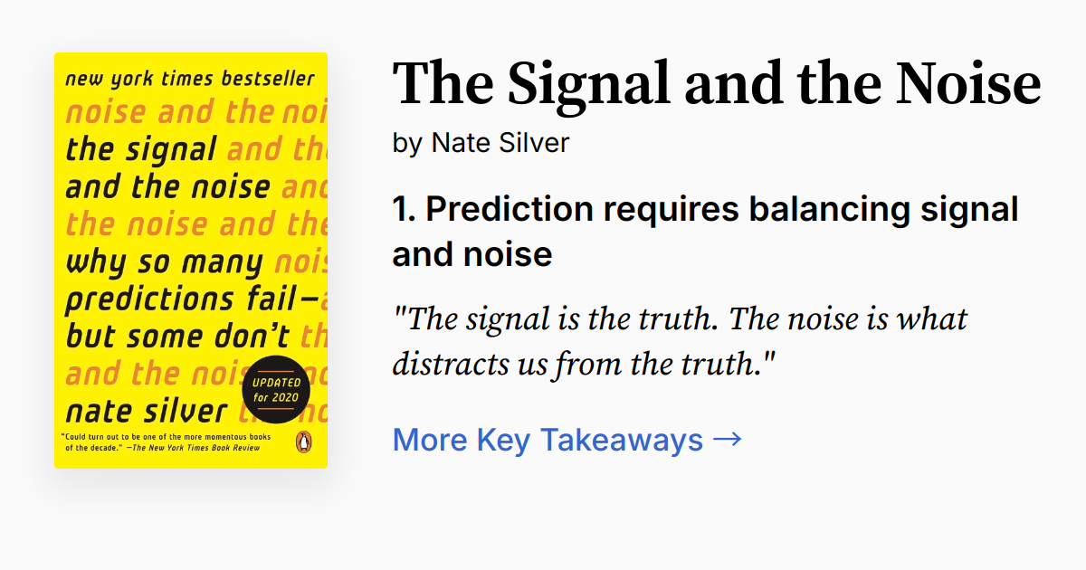 Cover of The Signal and the Noise