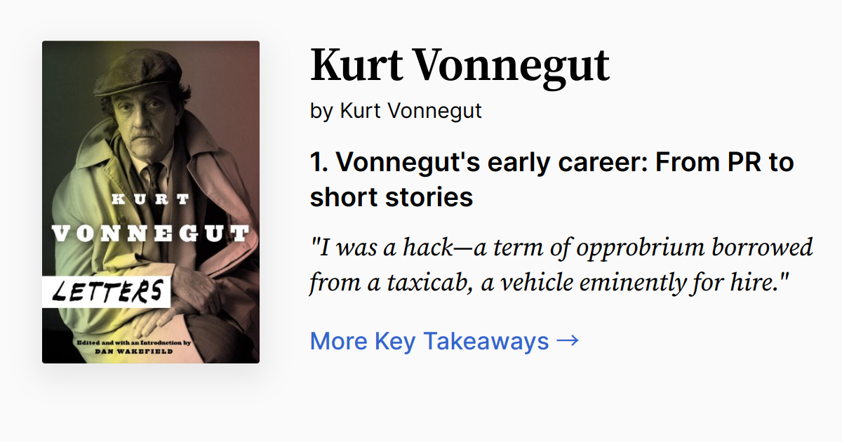 Letters by Kurt Vonnegut Jr. | Summary, Quotes, FAQ, Audio