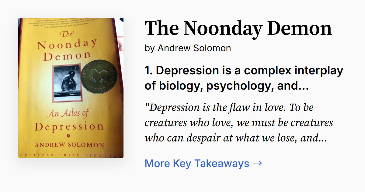 Cover of The Noonday Demon