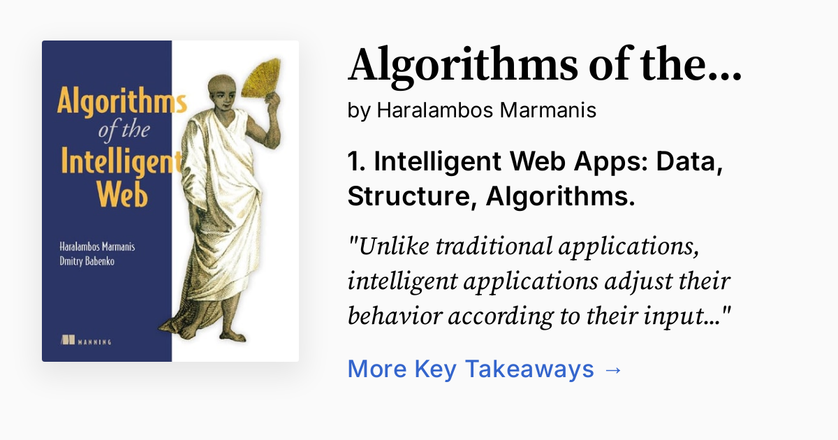 Algorithm Web Submit Algorithms of the Intelligent Web | Summary, Audio, Quotes
