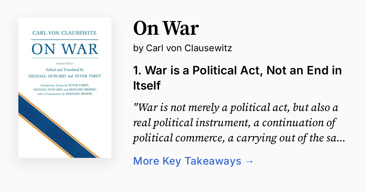 Cover of On War